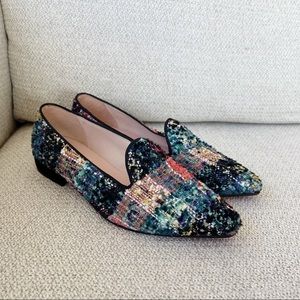 Anthropologie Multicolor Tweed Flats